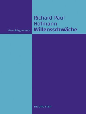 cover image of Willensschwäche